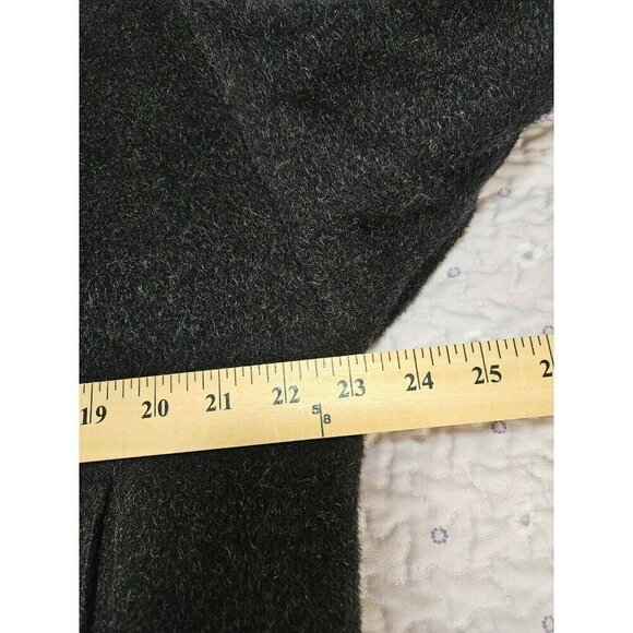 Mr. Angelo Wool Coat Womens Sz M-L Black Striped Lining Old Money Vintage - Picture 6 of 8